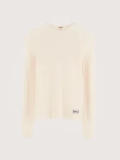 Bellerose Vibke Lange Mouwen T-shirt Cream Clearance