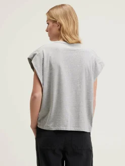 Bellerose Vice Ronde-hals T-shirt Heather grey Outlet