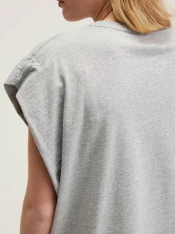 Bellerose Vice Ronde-hals T-shirt Heather grey Outlet