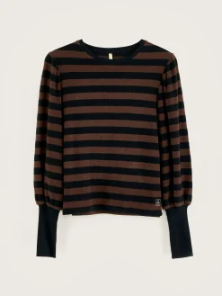 Bellerose Vidoum Pofmouwen T-shirt Deep well / Lychee Online