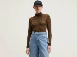 Bellerose Vinny T-shirt Met Rolkraag Coffee Hot