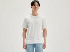 Bellerose Vinx Korte Mouwen T-shirt Vintage white Outlet